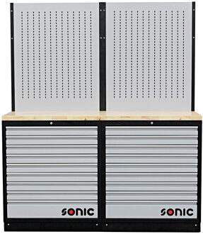 MSS 34" 18 laden & ophangpaneel met houten bovenblad 4731403