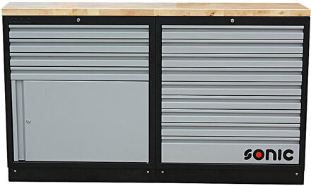 MSS 34" 9 laden & kast met laden met houten bovenblad 4731406