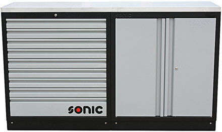 MSS 34" 9 laden & opbergkast met roestvrij stalen bovenblad 4731705