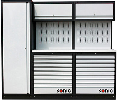 MSS 34" hoge kast, 18 laden, ophangpaneel, klepkast (rvs) 4731701