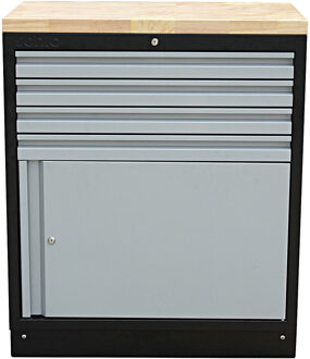 MSS 34" Kast met laden en deur met houten bovenblad 4731410