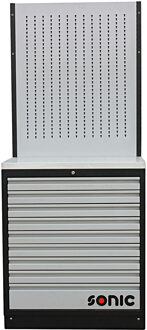 MSS 34" Laden kast & stalen ophangpaneel met (rvs) 4731709