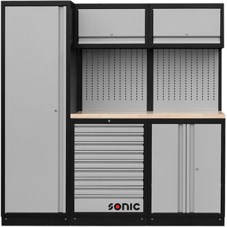 MSS work station 196cm (houten bovenblad) 4730196