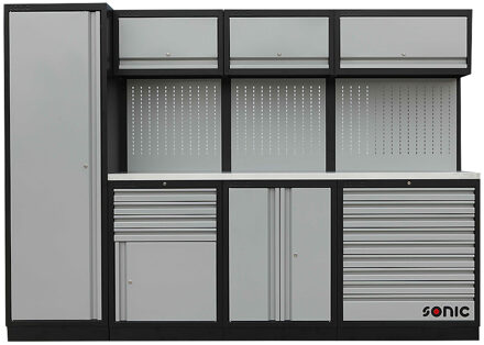 MSS work station 281cm (roestvrij stalen bovenblad) 4731281