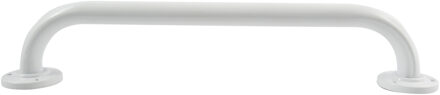 MSV Badkamer/douche wand handgreep - rvs metaal - wit - 60 cm
