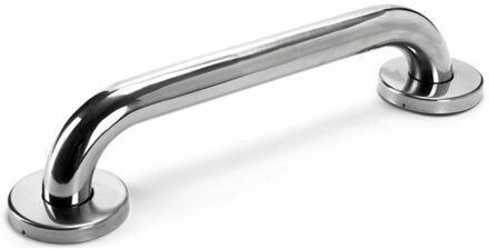 MSV Badkamer/douche wand handgreep - rvs metaal - zilver - 30 cm - breedte 3,2 cm