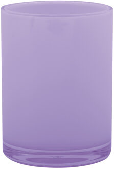 MSV Badkamer drinkbeker Aveiro - PS kunststof - lila paars - 7 x 9 cm - Tandenborstelhouders