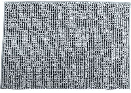 MSV Badkamerkleed/badmat tapijtje voor op de vloer - lichtgrijs - 50 x 80 cm - Microvezel - Badmatjes