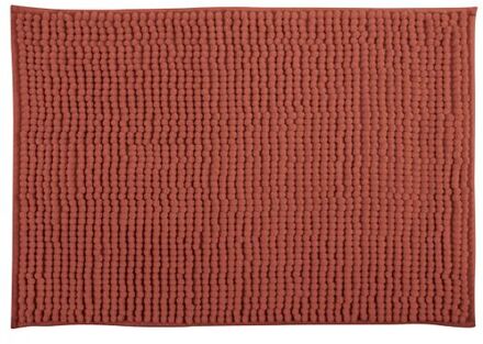 MSV Badkamerkleed/badmat tapijtje voor op de vloer - terracotta - 40 x 60 cm - Microvezel - Badmatjes Bruin