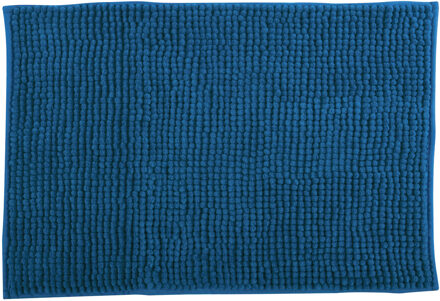 MSV Badkamerkleed/badmat/toilet - voor op de vloer - petrol blauw - 40 x 60 cm - microvezel