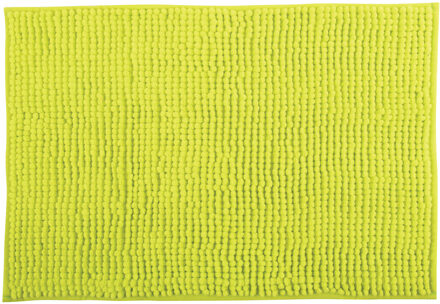 MSV Badkamerkleed/badmat voor op de vloer - appelgroen - 40 x 60 cm - Microvezel - Badmatjes