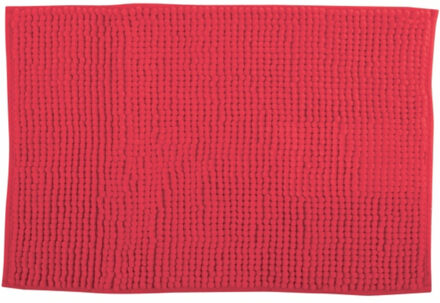 MSV Badkamerkleed|badmat voor op de vloer - rood - 60 x 90 cm