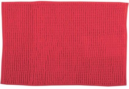 MSV Badkamerkleed|badmat voor op de vloer - rood - 60 x 90 cm