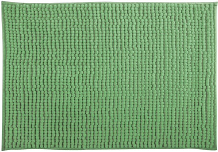 MSV Badkamerkleedje/badmat tapijt - kleedje voor op de vloer - groen - 60 x 90 cm