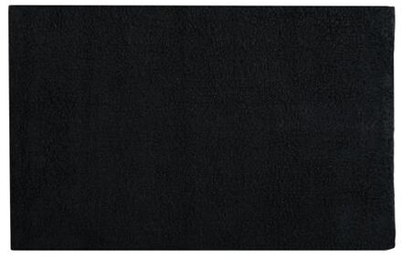 MSV Badkamerkleedje/badmat tapijt voor de vloer - zwart - 40 x 60 cm - Badmatjes