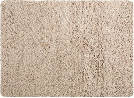 MSV Badkamerkleedje/badmat tapijt - voor op de vloer - beige - 50 x 70 cm - langharig