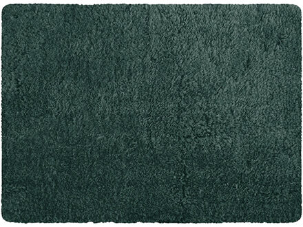 MSV Badkamerkleedje/badmat tapijt - voor op de vloer - donkergroen - 50 x 70 cm - langharig