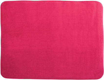 MSV Badkamerkleedje/badmat tapijt - voor op de vloer - fuchsia roze - 50 x 70 cm - Badmatjes