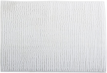 MSV Badkamerkleedje/badmat tapijt voor op de vloer ivoor wit 60 x 90 cm