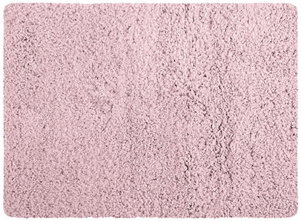 MSV Badkamerkleedje/badmat tapijt - voor op de vloer - lichtroze - 50 x 70 cm - langharig