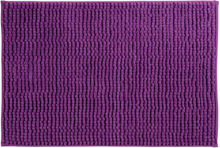 MSV Badkamerkleedje/badmat tapijt voor op de vloer paars 60 x 90 cm