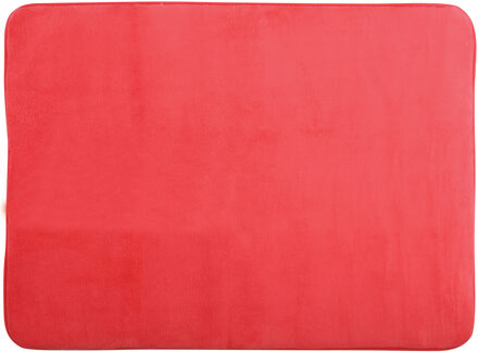 MSV Badkamerkleedje/badmat tapijt - voor op de vloer - rood - 50 x 70 cm