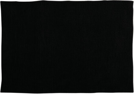 MSV Badkamerkleedje/badmat tapijt - voor op de vloer - zwart - 50 x 80 cm