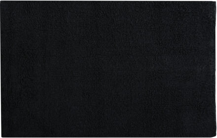 MSV Badkamerkleedje/badmat tapijtje voor op de vloer - zwart - 40 x 60 cm