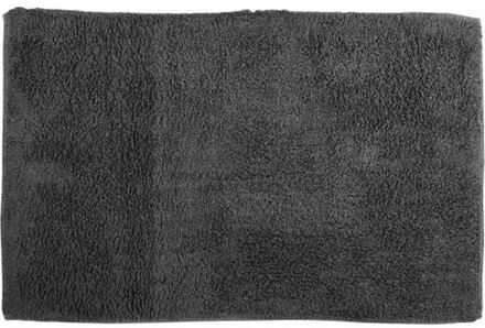 MSV Badkamerkleedje/badmat voor op de vloer - antraciet - 45 x 70 cm - Badmatjes Grijs