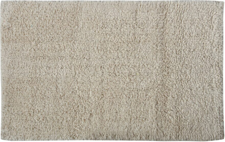 MSV Badkamerkleedje/badmat voor op de vloer - creme wit - 45 x 70 cm - Badmatjes Crème
