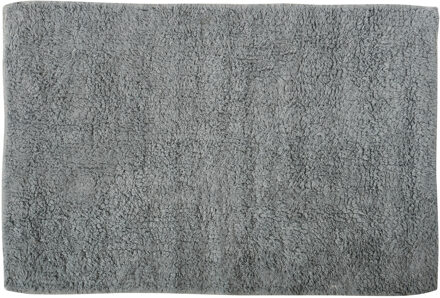 MSV Badkamerkleedje/badmat voor op de vloer - grijs - 45 x 70 cm - Badmatjes