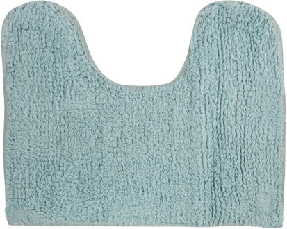 MSV Badkamerkleedje/badmat voor op de vloer lichtblauw 45 x 35 cm