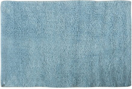 MSV Badkamerkleedje/badmat voor op de vloer - lichtblauw - 45 x 70 cm