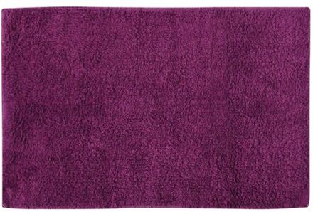 MSV Badkamerkleedje/badmat voor op de vloer - paars - 45 x 70 cm - Badmatjes