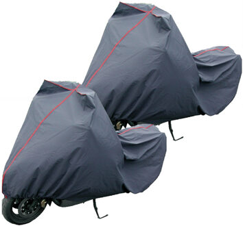 MSV Beschermhoes voor brommer/scooter/motor - 2x - universeel - grijs - 250 x 115 x 75 cm