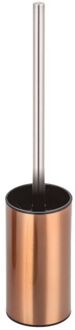 MSV Biaritz Toilet/wc-borstel houder - kunststof - koper/zwart - 36 cm - Toiletborstels Bruin