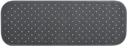 MSV Douche/bad anti-slip mat badkamer - rubber - grijs - 36 x 97 cm - rechthoek - XXL-size