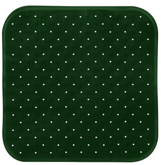 MSV Douche/bad anti-slip mat badkamer - rubber - groen - 54 x 54 cm - Badmatjes