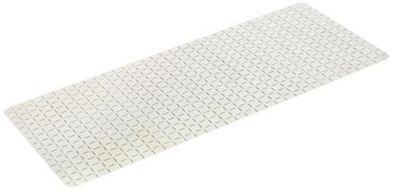 MSV Douche/bad anti-slip mat badkamer - rubber - ivoor wit -76 x 36 cm - Badmatjes