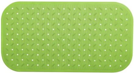 MSV Douche/bad anti-slip mat badkamer - rubber - limegroen - 36 x 65 cm - Badmatjes
