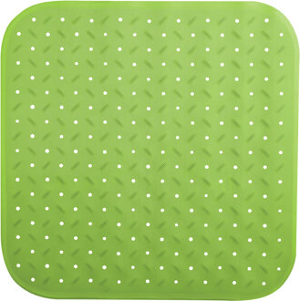 MSV Douche/bad anti-slip mat badkamer - rubber - limegroen - 54 x 54 cm