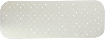 MSV Douche/bad anti-slip mat badkamer - rubber - wit - 36 x 97 cm - rechthoek - XXL-size