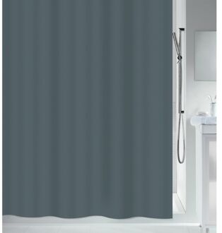 MSV Douchegordijn met ringen - donkergrijs - gerecycled peva kunststof - 180 x 180 cm - wasbaarA A  - Douchegordijnen