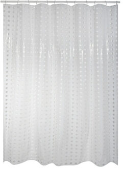 MSV Douchegordijn - wit transparant - PVC - 180 x 200 cm - wasbaar