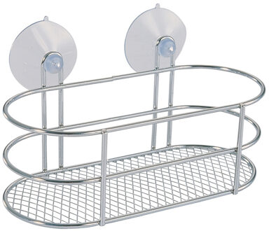 MSV Doucherekje/badkamerrekje - zilver - 20 x 10 cm - metaal