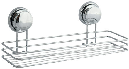 MSV Doucherekje/badkamerrekje - zilver - 38 x 15 cm - metaal