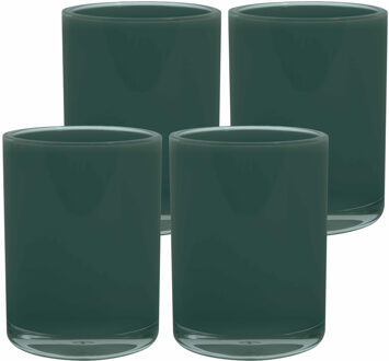MSV Drinkbeker/limonadebeker - 4x - kunststof - donkergroen - 440 ml - luxe design