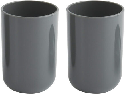 MSV Drinkbeker/limonadebeker - 4x - PS kunststof - grijs - 490 ml