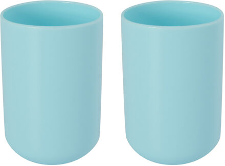 MSV Drinkbeker/limonadebeker - 4x - PS kunststof - mintgroen - 490 ml