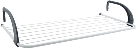 MSV Inklapbaar klein wasgoedrekje/droogrek - 7 meter waslijn - Ophangbaar - 36 x 74 cm